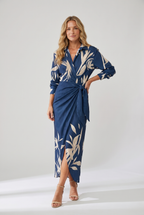 Women's wrap v-neck summer maxi dress
