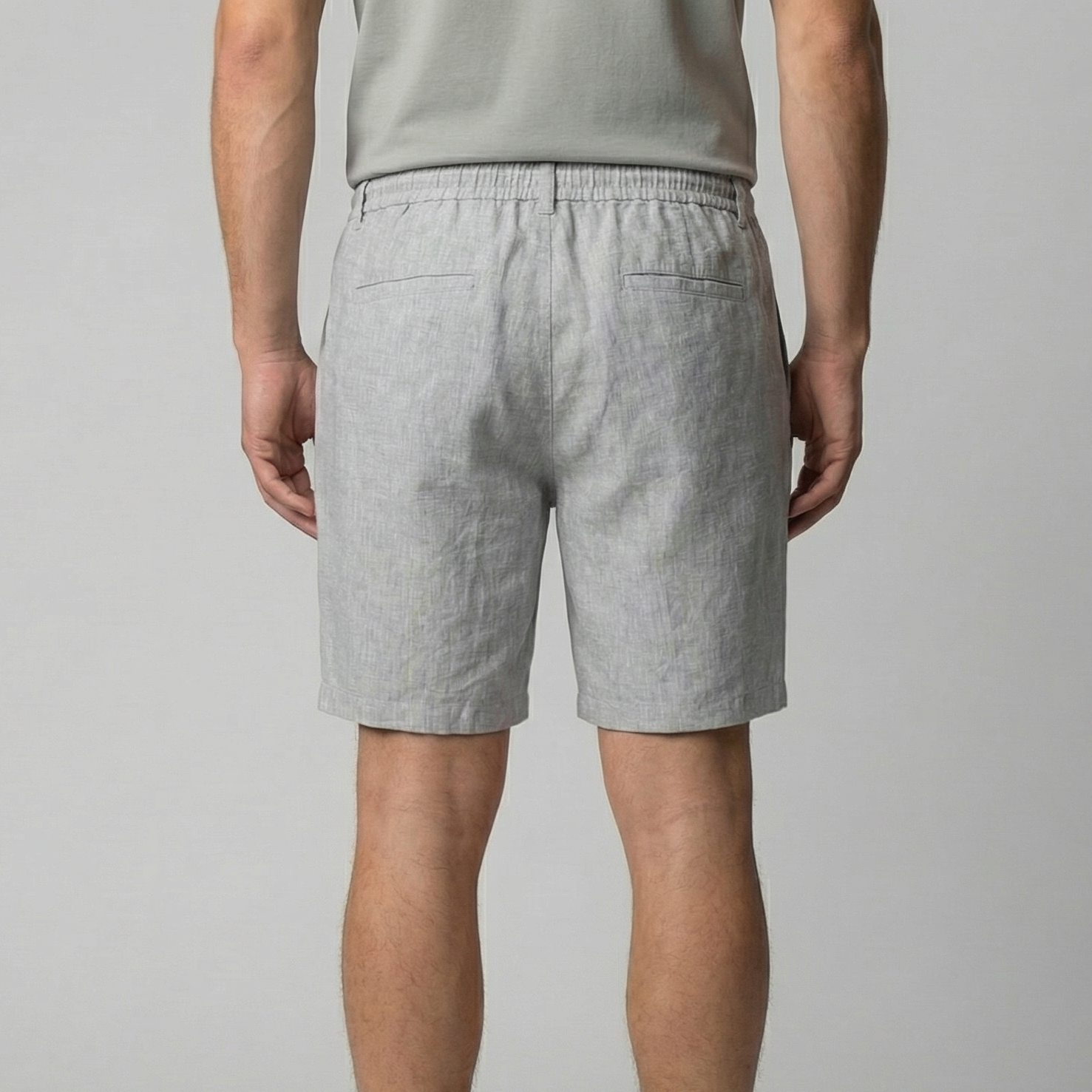 Men's drawstring straight summer shorts